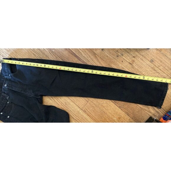 Levis 505 Jeans Men 33x32 (32x39*) Black Denim Straight Leg Cotton Zip READ - Picture 11 of 16